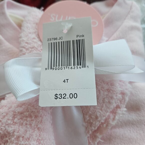 Girls 3 Pc sets of fleece pajamas top, pants and socks NWT 2T and 4T - Picture 5 of 7